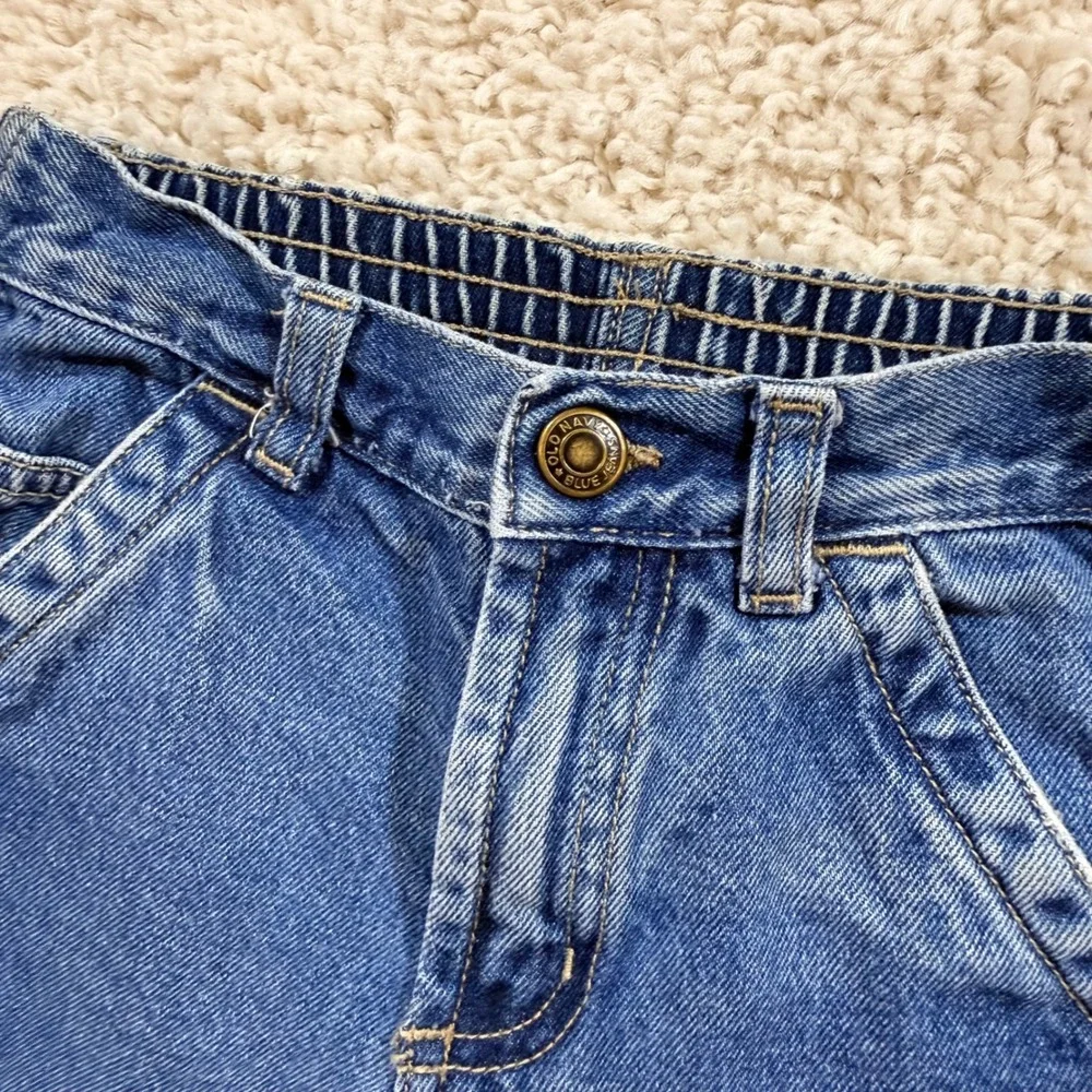 Vintage Y2K 2002 Old Navy Baby Boys Carpenter Denim Shorts 2T Gorpcore Utility